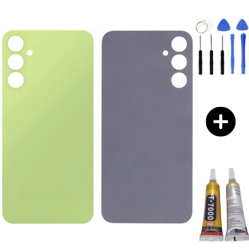 Samsung A24 SM-A245F Uyumlu Arka Pil Kapağı Sarı + Montaj Seti