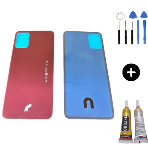 Reeder S19 Max Uyumlu Arka Pil Kapağı Kırmızı + Montaj Seti