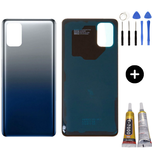 Samsung M31S SM-M317 Uyumlu Arka Pil Kapağı Mavi + Montaj Seti