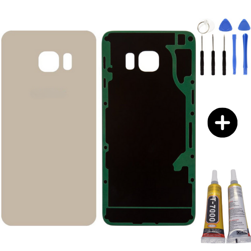 Samsung S6 Edge Plus SM-G928 Uyumlu Arka Pil Kapağı Gold + Montaj Seti