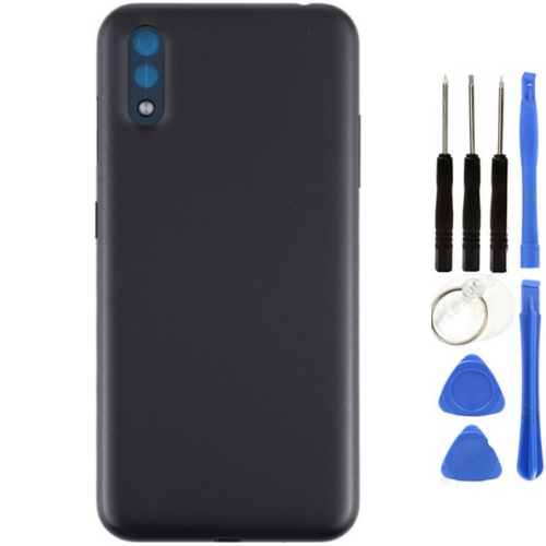 Samsung A01 SM-A015F Uyumlu Arka Pil Kapağı Siyah + Tamir Seti