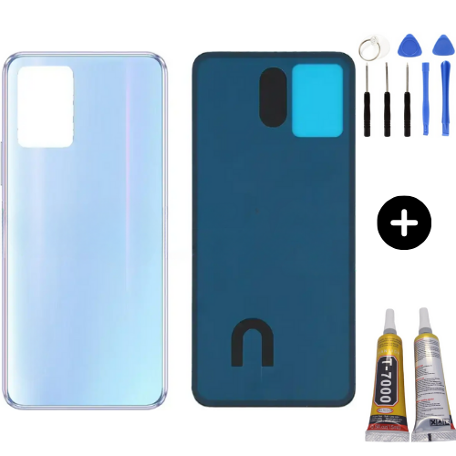 Vivo Y21 Uyumlu Arka Pil Kapağı Beyaz + Montaj Seti