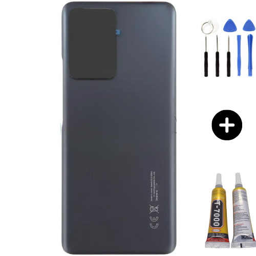 Xiaomi Mi 13 Lite Uyumlu Arka Pil Kapağı Siyah + Montaj Seti