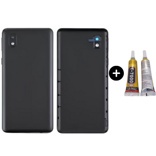 Samsung A01 Core SM-A013F Uyumlu Arka Pil Kapağı Siyah + B7000