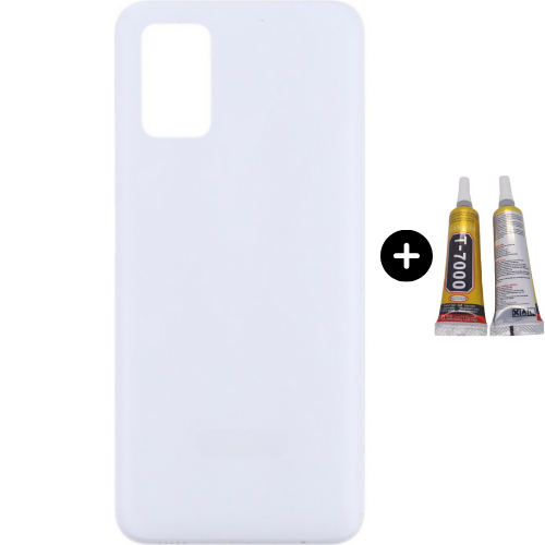 Samsung A03S SM-A037F Uyumlu Arka Pil Kapağı Beyaz + B7000