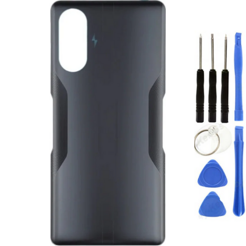 Redmi K40 Gaming Uyumlu Arka Pil Kapağı Siyah + Tamir Seti