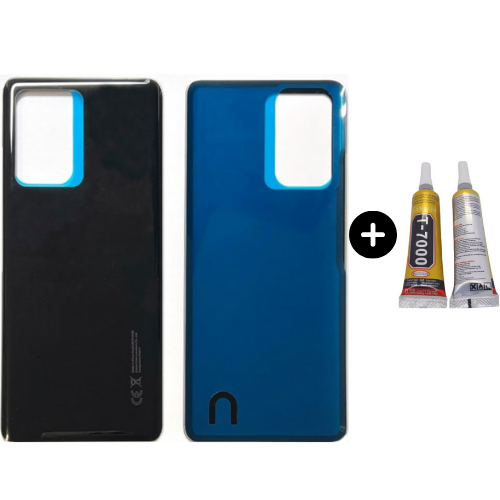 Redmi Note 12 Pro Plus 5G Uyumlu Arka Pil Kapağı Siyah + B7000