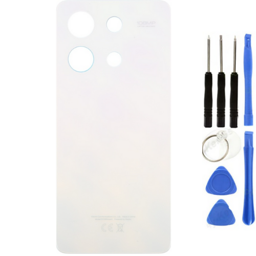 Redmi Note 13 Uyumlu Arka Pil Kapağı Beyaz + Tamir Seti