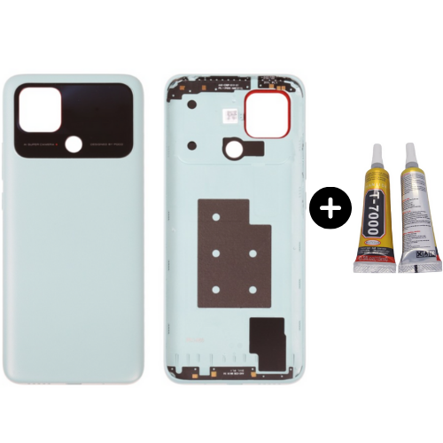 Xiaomi Poco Pocophone C40 Uyumlu Full Kasa Arka Pil Kapağı Yeşil + B7000