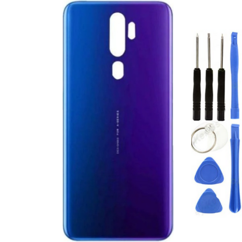 Oppo A5 2020 Uyumlu Arka Pil Kapağı Mavi + Tamir Seti