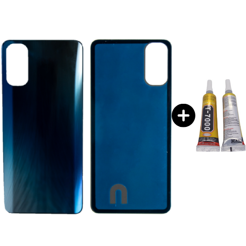 Oppo Reno 4 Uyumlu Arka Pil Kapağı Mavi + B7000