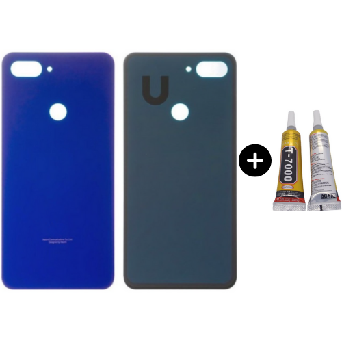 Xiaomi Mi 8 Uyumlu Arka Pil Kapağı Mavi + B7000