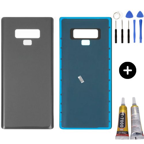 Samsung Galaxy Note 9 SM-N960 Uyumlu Arka Pil Kapağı Siyah + Montaj Seti