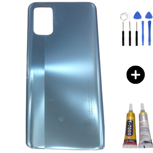 Realme 7 Pro Uyumlu Arka Pil Kapağı Gri + Montaj Seti