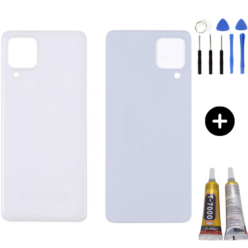 Samsung A22 4G SM-A225F Uyumlu Arka Pil Kapağı Beyaz + Montaj Seti