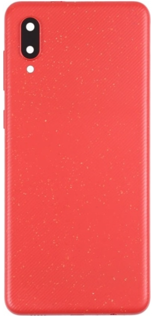 Samsung A02 SM-A022F Uyumlu Arka Pil Kapağı Kırmızı