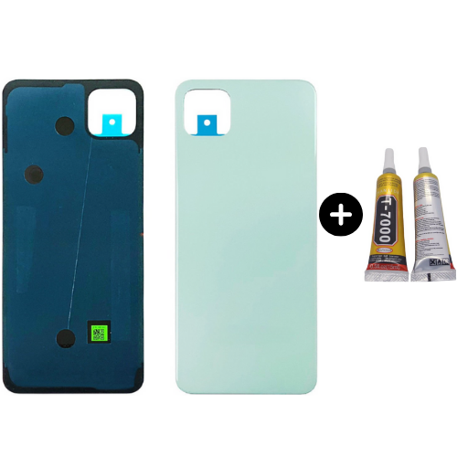 Samsung A22 5G SM-A226F Uyumlu Arka Pil Kapağı Yeşil + B7000