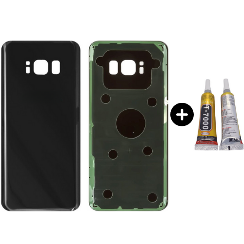 Samsung S8 Plus SM-G955 Uyumlu Arka Pil Kapağı Siyah + B7000