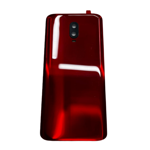 Oneplus 6T Uyumlu Arka Kapak Pil Kapağı (Kamera Camlı) Kırmızı
