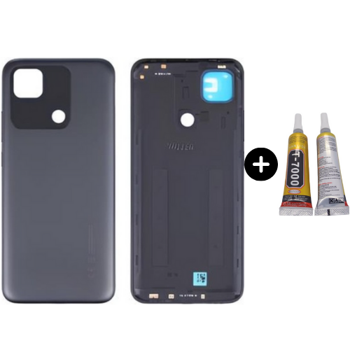 Redmi 10A Uyumlu Full Kasa Arka Pil Kapağı Siyah + B7000