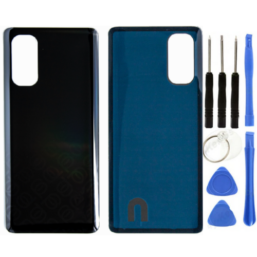 Oppo Reno 4 Uyumlu Arka Pil Kapağı Siyah + Tamir Seti