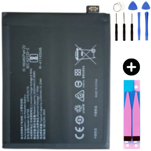 Oppo Find X2 Uyumlu Güçlendirilmiş İthal Pil + Montaj Seti