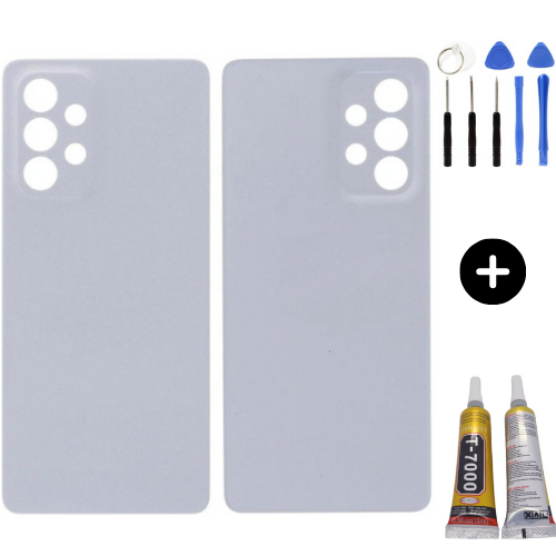 Samsung A53 5G SM-A536E Uyumlu Arka Pil Kapağı Beyaz + Montaj Seti