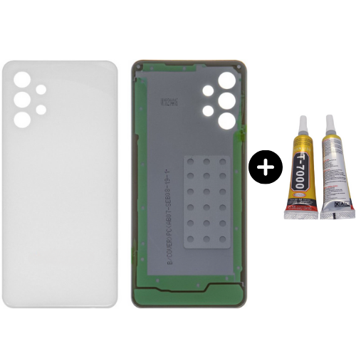 Samsung A32 SM-A325 Uyumlu Arka Pil Kapağı Beyaz + B7000