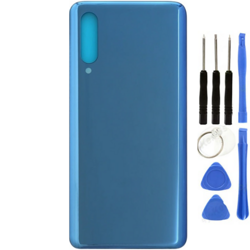 Xiaomi Mi 9 Uyumlu Arka Pil Kapağı Mavi + Tamir Seti