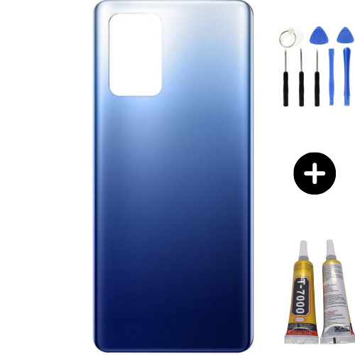 Oppo A74 Uyumlu Arka Pil Kapağı Mavi + Montaj Seti