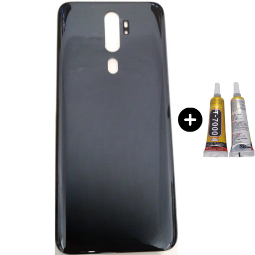Oppo A5 2020 Uyumlu Arka Pil Kapağı Siyah + B7000
