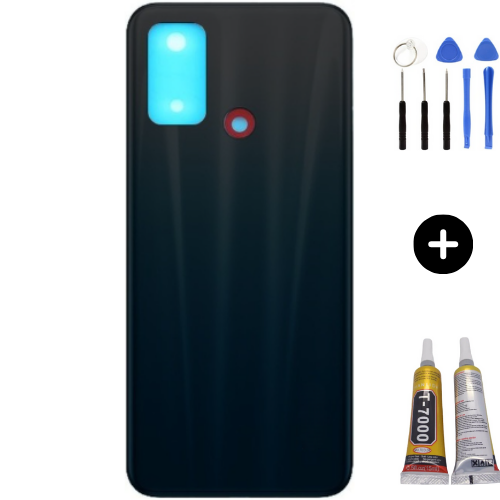 Oppo A53 Uyumlu Arka Pil Kapağı Siyah + Montaj Seti