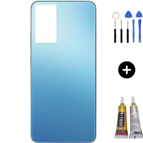 Redmi Note 12 Pro Uyumlu Arka Pil Kapağı Mavi + Montaj Seti