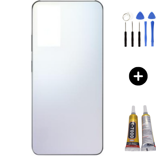 Redmi Note 12 Pro Uyumlu Arka Pil Kapağı Beyaz + Montaj Seti