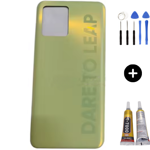 Realme 8 Pro Uyumlu Arka Pil Kapağı Sarı + Montaj Seti