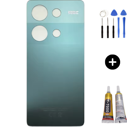 Redmi Note 13 Pro 4G Uyumlu Arka Pil Kapağı Yeşil + Montaj Seti