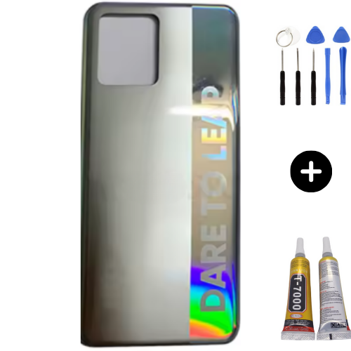 Realme 8 Pro Uyumlu Arka Pil Kapağı Siyah + Montaj Seti
