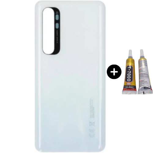 Xiaomi Mi Note 10 Lite 5G Uyumlu Arka Pil Kapağı Beyaz + B7000