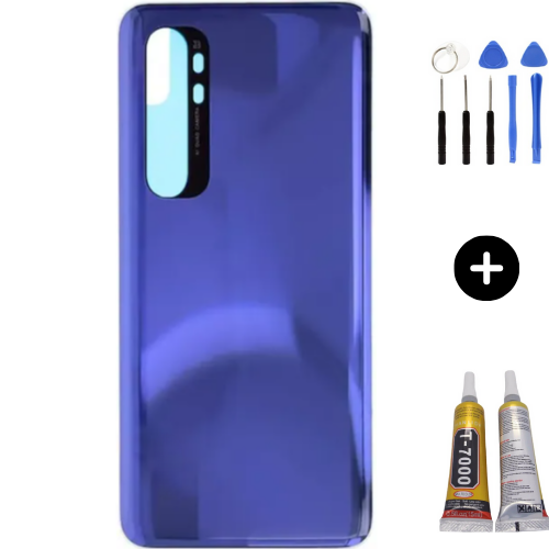 Xiaomi Mi Note 10 Lite 5G Uyumlu Arka Pil Kapağı Mavi + Montaj Seti