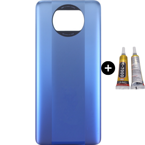 Xiaomi Poco Pocophone X3 Pro Uyumlu Arka Pil Kapağı Mavi + B7000