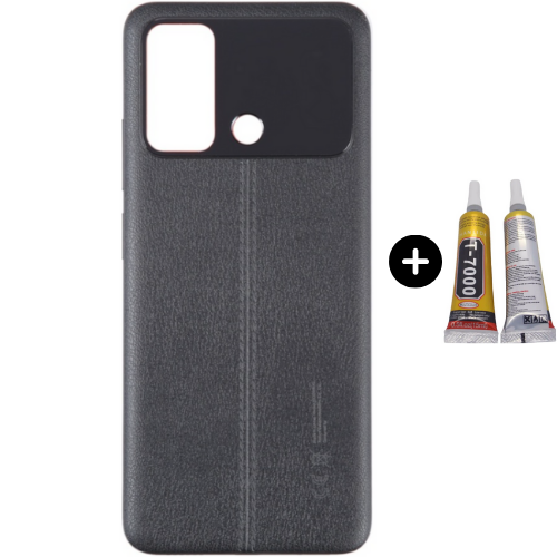 Xiaomi Poco Pocophone C55 Uyumlu Full Kasa Arka Pil Kapağı Siyah + B7000