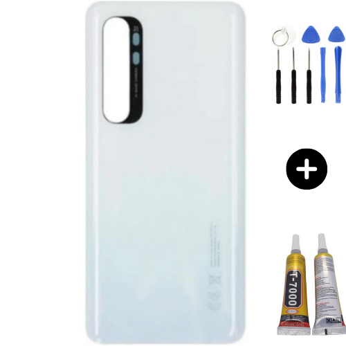 Xiaomi Mi Note 10 Lite Uyumlu Arka Pil Kapağı Beyaz + Montaj Seti