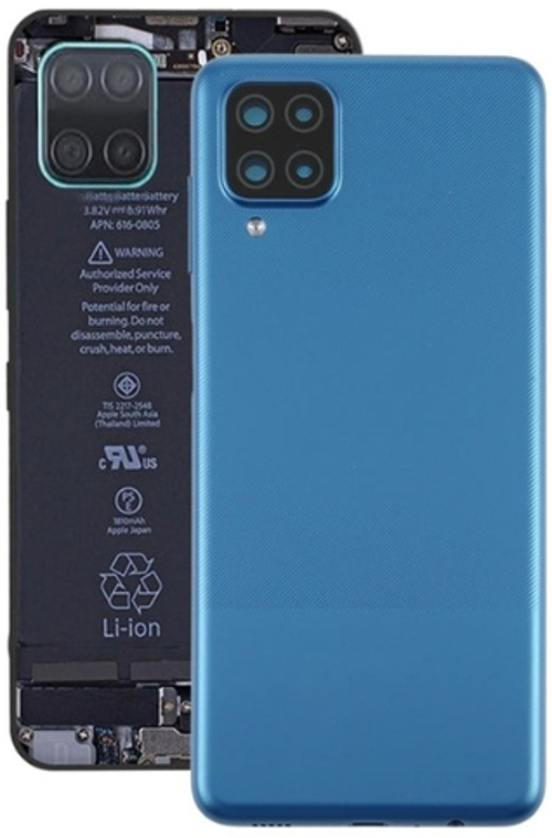 Samsung A12 SM-A215F Uyumlu Arka Pil Kapağı Mavi