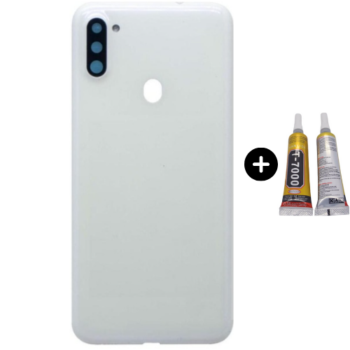 Samsung A11 SM-A115 Uyumlu Arka Pil Kapağı Beyaz + B7000