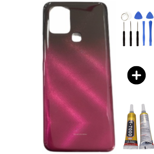 İnfinix Hot 10 Uyumlu Arka Kapak Kırmızı + Montaj Seti