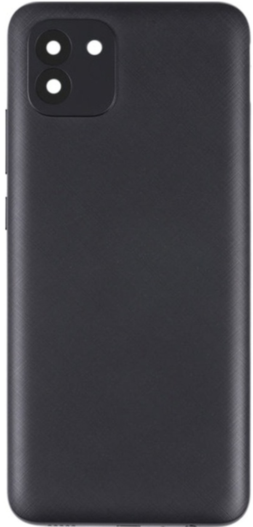 Samsung A03 SM-A035F Uyumlu Arka Pil Kapağı Siyah