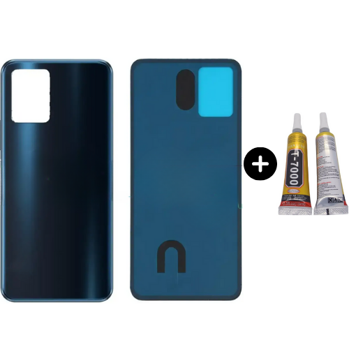 Vivo Y21S Uyumlu Arka Pil Kapağı Siyah + B7000