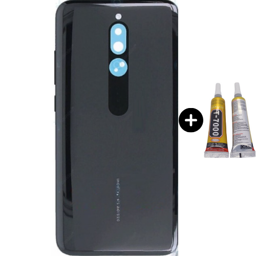 Redmi 8 Uyumlu Full Kasa Arka Pil Kapağı Siyah + B7000