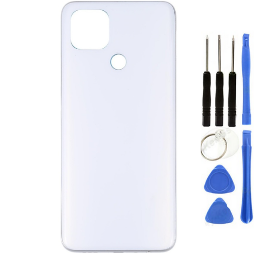 Oppo A15 Uyumlu Arka Pil Kapağı Beyaz + Tamir Seti