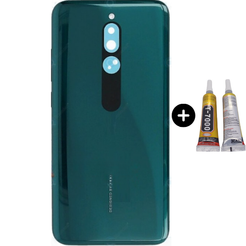 Redmi 8 Uyumlu Full Kasa Arka Pil Kapağı Yeşil + B7000
